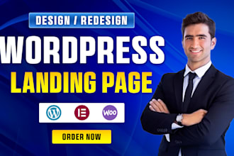 design a landing page using wordpress elementor