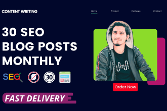 write high quality SEO blog posts and articles
