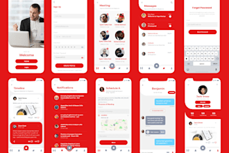 design modern mobile app ui, prototype, and wireframe