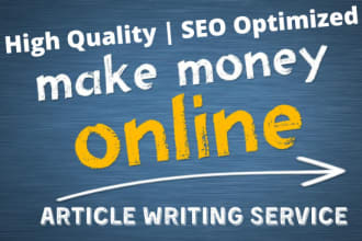 write SEO article in make money online niche