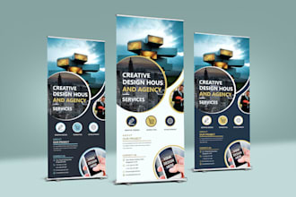design creative roll up, banner