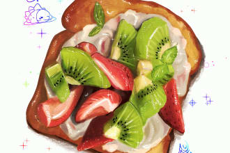 draw any food illustration you want