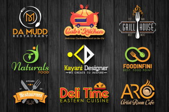 design creative food and restaurant logo for your business