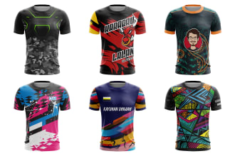 create 3d realistic t shirt esports jersey mockups HD design with logo