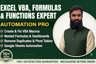 be your excel vba, formulas, function expert