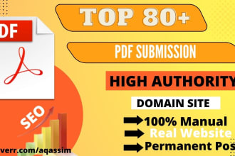 do submit your pdf or article to top 80 pdf submission sites