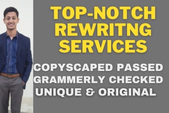 manually rewrite content into an original article