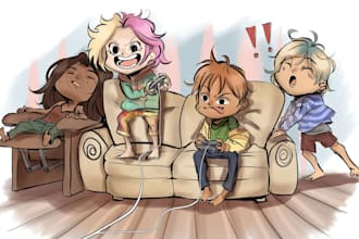draw cute anime art chibi character