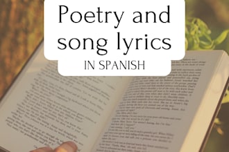 write beautiful poetry or song lyrics in spanish