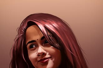 draw an awesome cartoon vector portrait for you