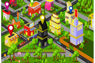 design vector or isometric map isometric map with adobe illustrator