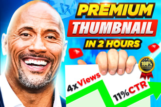 create youtube thumbnail with amazing quality in 2 hours