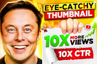 design high CTR viral youtube thumbnails to 10x your views
