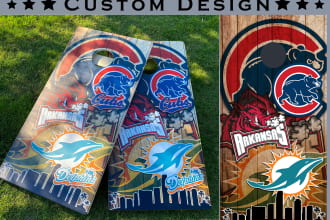 do cornhole wrap custom design