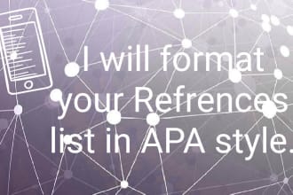 write or proofread apa or harvard style references