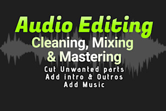 edit, convert and fix your audio or video sound within 24hrs