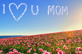 write a greeting for mothers day as if it was written by jet trails in the skies