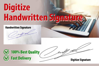 vectorize your handwritten signature