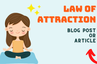 write law of attraction and manifestation blog post