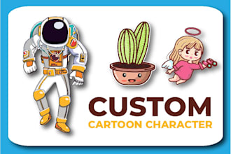 draw custom cartoon vector character