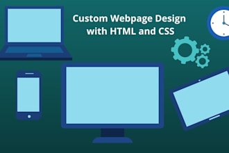 design a custom web page with HTML, CSS, javascript
