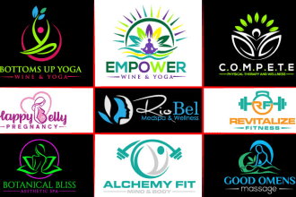 do natural health spa beauty yoga fitness brand logo
