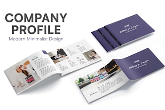 design a modern company profile and corporate brochure