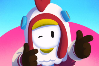 draw your oc or favorite character into fall guys character