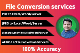 convert PDF jpeg png to word excel and spreadsheets