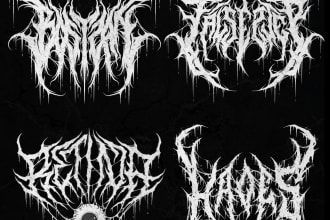 make custom brutal death metal, deathcore logo for your band