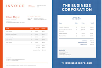 design attractive invoice or receipt