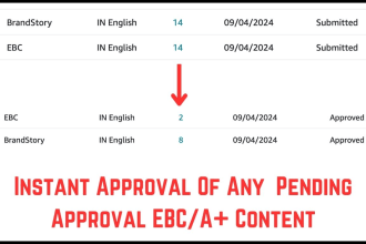 get product launch and ebc or plus premium content on amazon seller central