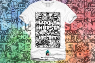 create a DOODLE shirt design
