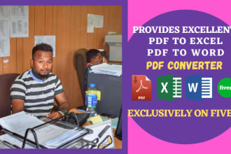 convert PDF to excel, word and scanned pdf to excel, word