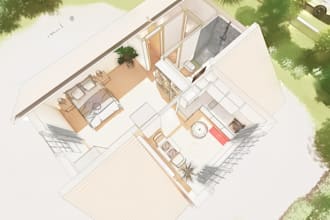 create an awesome architectural 3d rendering and 3d floor plan layout