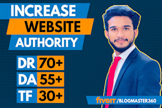 increase domain rating ahrefs dr domain authority da tf by seo backlinks