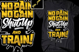 do awesome typography t shirt design in 10 hrs