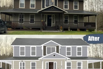 design exterior house paint or home coloring
