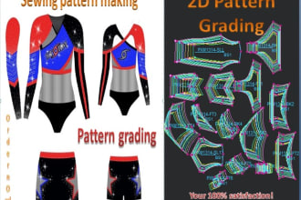 do sewing pattern  making for your project