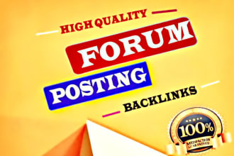 make 10 forums do follow backlinks on 50 da sites