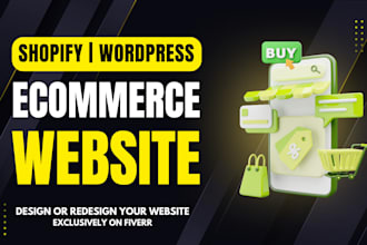 do shopify ecommerce website development, shopify store design or redesign