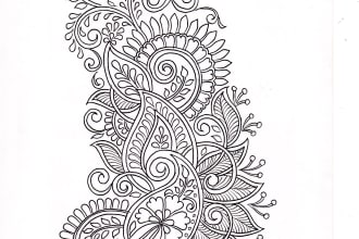 draw an awesome floral coloring book page