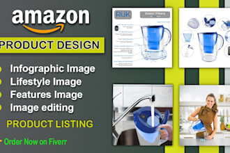 design amazon listings images, infographics, and lifestyle photos