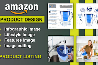 design amazon product listing images lifestyle and infographic