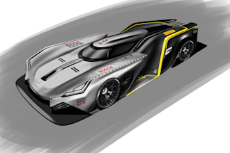 car design and digital painting