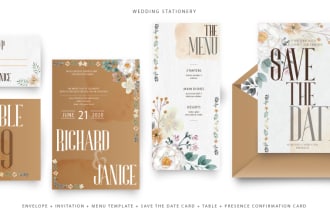 design creative invitation cards or thank you card for you