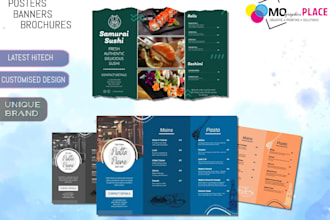 design flyers, brochures, for printing and e copy