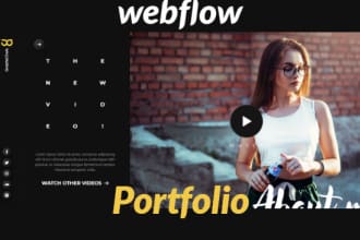 design, create and build portfolio website in webflow