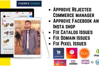 approve rejected instagram shop and facebook shop and fix all issues