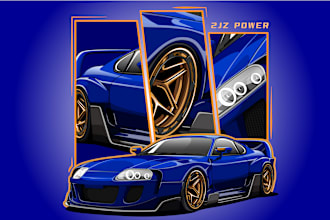 draw stunning vector illustration of your car or any vehicle